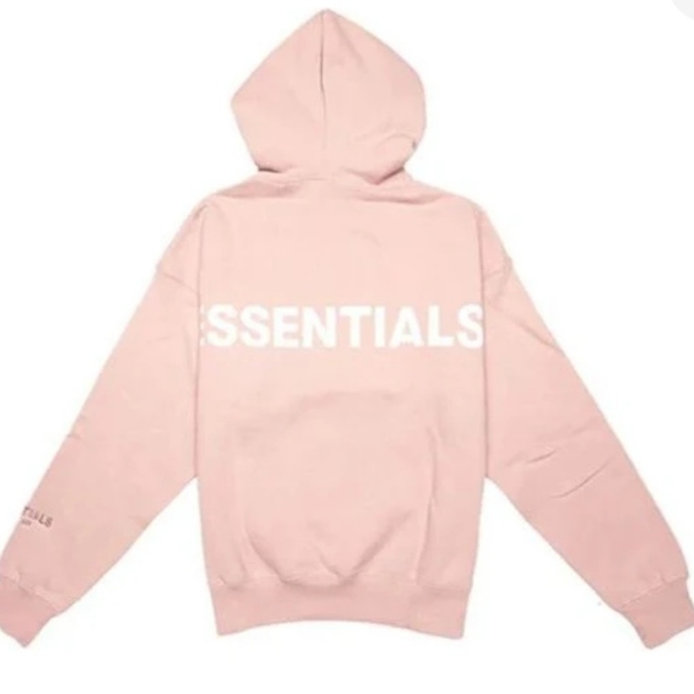 Fear Of God Essentials Pink Hoodie FW19